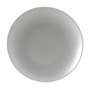 Tuxton China Inc Zion 9in Matte Gray Porcelain Round Coupe Plate - 2dz - VGA-090 