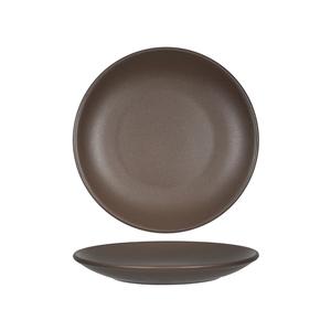 Tuxton China Inc Zion 7-1/8in Matte Brown Porcelain Coupe Plate - 3dz - VNA-071 