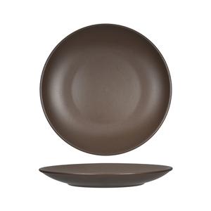 Tuxton China Inc Zion 9in Matte Brown Porcelain Round Coupe Plate - 2dz - VNA-090 