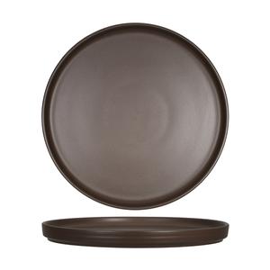 Tuxton China Inc Zion 10-3/4in Matte Brown Porcelain Straight Side Plate -1dz - VNAS106 