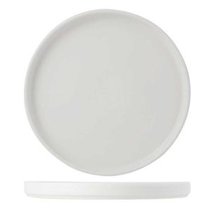 Tuxton China Inc Zion 8-1/4in Matte White Porcelain Straight Side Plate - 2dz - VWAS082 