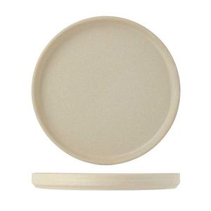 Tuxton China Inc Zion 6-1/2in Matte Beige Porcelain Straight Side Plate - 2dz - VWAS064 