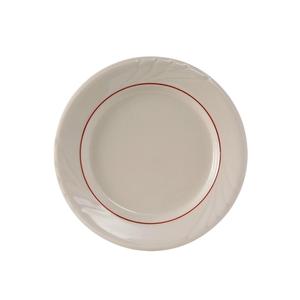 Tuxton China Inc Monterey 6-1/4in Eggshell with Berry Band Round Plate - 3dz - YBA-062 