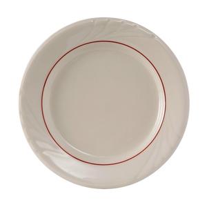 Tuxton China Inc Monterey 10-1/4in Eggshell with Berry Band Round Plate - 1dz - YBA-102 