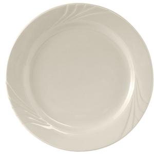 Tuxton China Inc Monterey 12" Amr White/Eggshell Ceramic Round Plate - 1 Doz - YEA-120