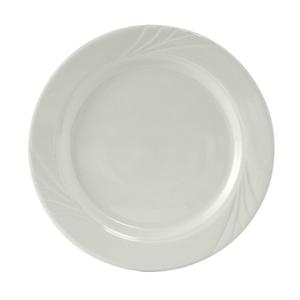 Tuxton China Inc Sonoma 9in Porcelain White Wide Rim Round Plate - 2dz - YPA-090 