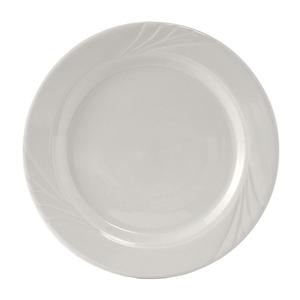 Tuxton China Inc Sonoma 9-3/4in Porcelain White Wide Rim Round Plate - 2dz - YPA-096 