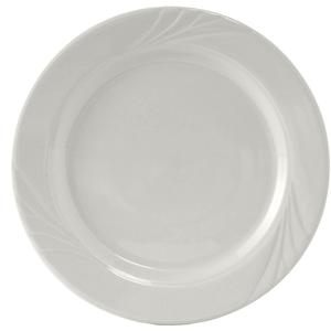 Tuxton China Inc Sonoma 12in Porcelain White Wide Rim Round Plate - 1dz - YPA-120 