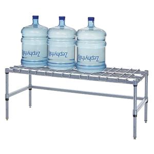 Quantum Food Service 246014DGY 60in x 24in Gray Wire Dunnage Rack with Removeable Wire Top 