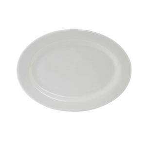 Tuxton China Inc Alaska 10in x 7-1/4in Wide Rim Porcelain White Platter - 2dz - ALH-100 