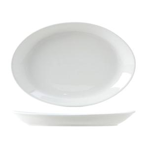 Tuxton China Inc Alaska/Colorado 11-1/8in Porcelain White Wing Platter - 1dz - ALH-111W 