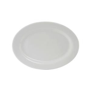 Tuxton China Inc Alaska 11-3/4"L Wide Rim Porcelain White Platter - 1dz - ALH-116 