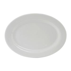 Tuxton China Inc Alaska 16-1/8"L Porcelain White Wide Rim Platter - 6 EA - ALH-160 