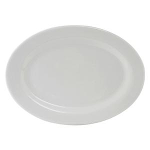 Tuxton China Inc Alaska 18in x 13in Porcelain White Wide Rim Platter - 4 EA - ALH-180 