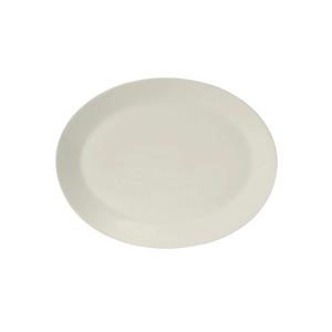 Tuxton China Inc Modena 10in x 7-3/4in Pearl White Ceramic Platter - 1dz - AMU-027 