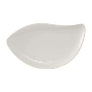 Tuxton China Inc AlumaTux 15-1/4in x 8-3/4in Pearl White Leaf Platter - 6 EA - AMU-651 