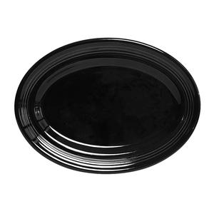 Tuxton China Inc Concentrix 9-3/4in x 6-1/2in Black Ceramic Platter - 2dz - CBH-096 