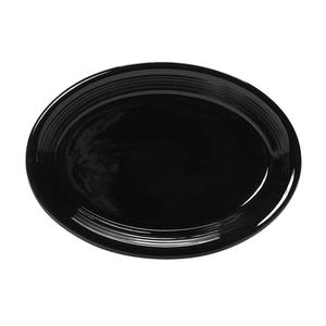 Tuxton China Inc Concentrix 13-1/2in x 9-3/4in Black Ceramic Platter - 6 EA - CBH-1352 