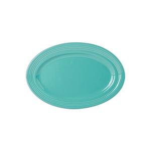 Tuxton China Inc Concentrix 9-3/4in x 6-1/2in Island Blue Ceramic Platter -2dz - CIH-096 