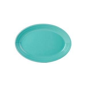 Tuxton China Inc Concentrix 9-3/4in x 7in Island Blue Coupe Platter - 2dz - CIH-0962 