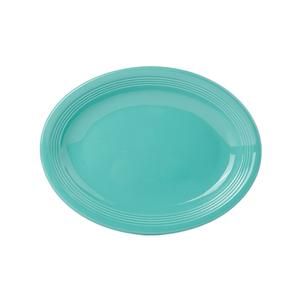 Tuxton China Inc Concentrix 11-1/2in x 8-3/4in Island Blue Coupe Platter - 1dz - CIH-1142 