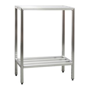 New Age Heavy Duty 42in x 24in 2-Tier Welded Aluminum Shelving Unit - 1031 