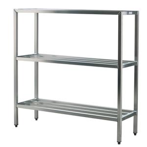 New Age Heavy Duty 60in x 20in 3-Tier Welded Aluminum Shelving Unit - 1043 