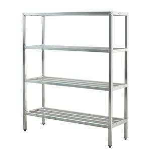 New Age Heavy Duty 48in x 20in 4-Tier Welded Aluminum Shelving Unit - 1062 