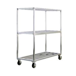 New Age 63in x 27in Mobile Welded Aluminum 3-Tier Boxed Beef Truck - 1152 