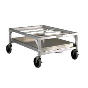 New Age 1187 30.25in x 24in Aluminum Chicken Dolly with Drip Pan 