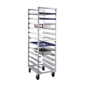 New Age 26.5"x20.5" 12 Pan Welded Aluminum Mobile Universal Pan Rack - 1305
