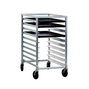 New Age 1312 26in x 20.5in Welded Aluminum Mobile Half-Size Bun 10 Pan Rack 