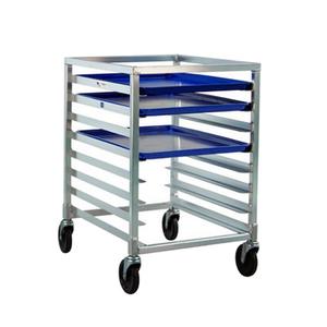 New Age 1314 26inx20in Welded 8 Pan Aluminum Mobile Undercounter Pan Rack 