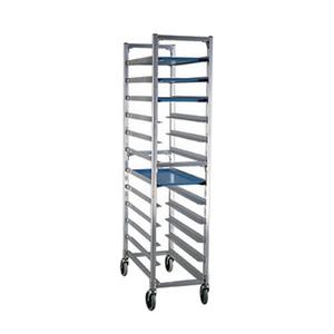 New Age 1350 18 Pan Welded Aluminum Full-Height Mobile Platter Rack 