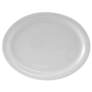 Tuxton China Inc Colorado 11-1/8in x 8-5/8in Porcelain White Narrow Rim Platter - CLH-114 