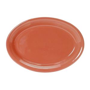 Tuxton China Inc Concentrix 9-3/4in x 7in Cinnebar Ceramic Coupe Platter - 2dz - CNH-0962 