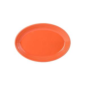 Tuxton China Inc Concentrix 9-3/4in x 7in Papaya Ceramic Coupe Platter - 2dz - CPH-0962 