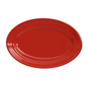 Tuxton China Inc Concentrix 9-3/4in x 6-1/2in Cayenne Ceramic Wide Rim Platter - CQH-096 