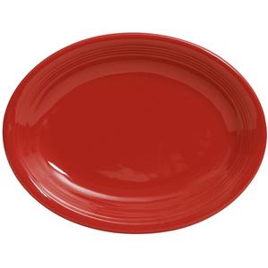 Tuxton China Inc Concentrix 11-1/2in x 8-3/4in Cayenne Coupe Platter - 1dz - CQH-1142 