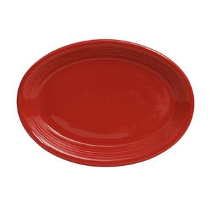 Tuxton China Inc Concentrix 13-1/2in x 9-3/4in Cayenne Ceramic Platter - 6 EA - CQH-1352 