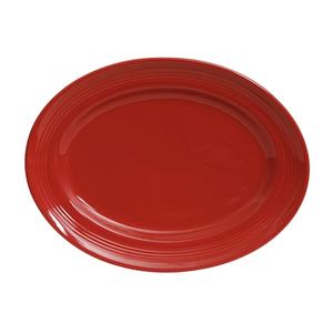 Tuxton China Inc Concentrix 13-3/4in x 10-1/2in Cayenne Ceramic Platter - 6 EA - CQH-136 