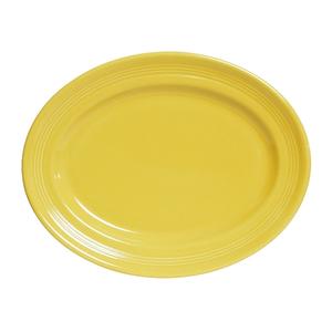 Tuxton China Inc Concentrix 9-3/4in x 6-1/2in Saffron Ceramic Wide Rim Platter - CSH-096 