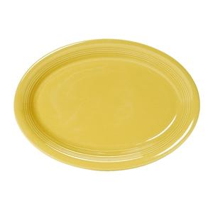 Tuxton China Inc Concentrix 9-3/4in x 7in Saffron Ceramic Coupe Platter - 2dz - CSH-0962 