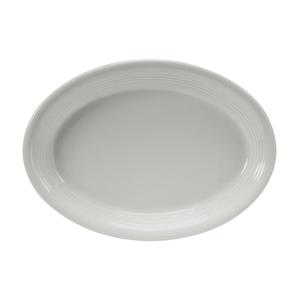 Tuxton China Inc Concentrix 13-1/2in x 9-3/4in White Ceramic Platter - 6 EA - CWH-1352 