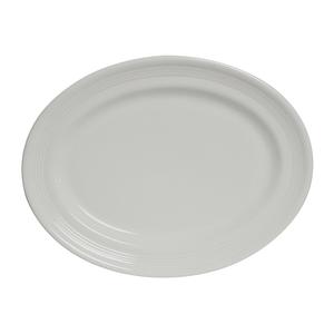Tuxton China Inc Concentrix 9-3/4in x 6-1/2in White Wide Rim Platter - 2dz - CWH-096 