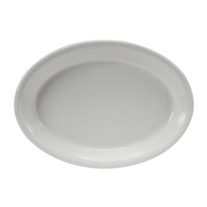 Tuxton China Inc Concentrix 11-1/2in x 8-3/4in White Coupe Platter - 1dz - CWH-1142 