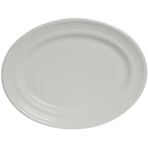Tuxton China Inc Concentrix 11-1/2in x 8-3/8in White Ceramic Platter - 1dz - CWH-116 