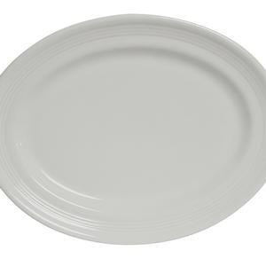 Tuxton China Inc Concentrix 13-3/4in x 10-1/2in White Ceramic Platter - 6 EA - CWH-136 