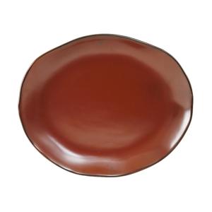 Tuxton China Inc GAR-023 Artisan 13-1/4in x 11in Red Rock Ceramic Oval Platter - 1dz 