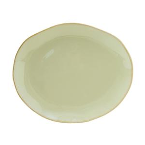 Tuxton China Inc Artisan 13-1/4in x 11in Sagebrush Ceramic Oval Platter - 1dz - GAS-023 